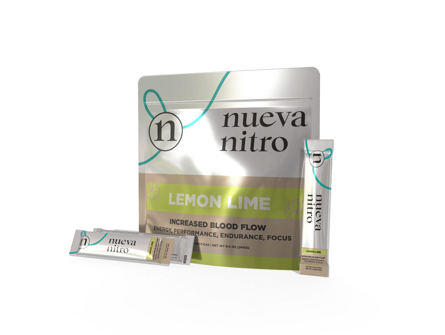NUEVA NITRO Lemon Lime drink packaging for energy, circulation, and mental clarity.